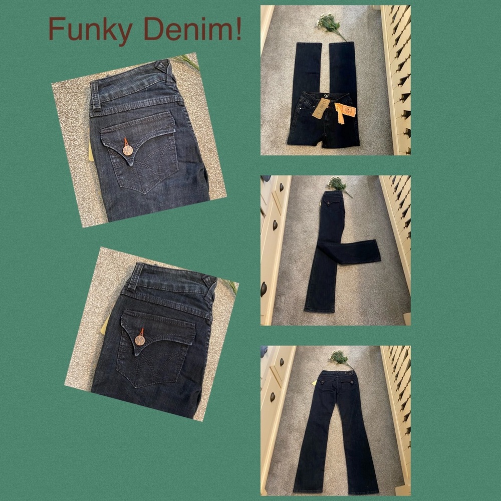 Worn (brand) Jeans low rise narrow bootleg jeans!